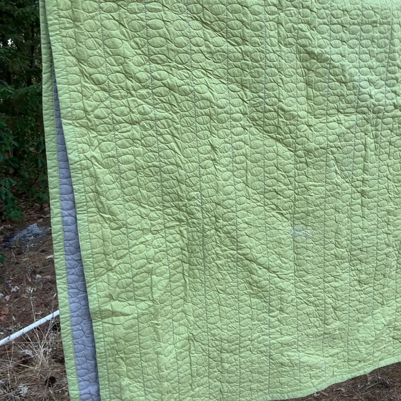 Apt 9 reversible cotton quilted coverlet Full / Wueen lime & gray - Picture 3 of 9